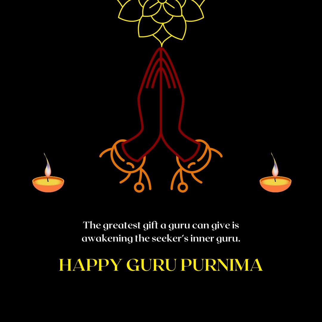 The greatest gift a guru can give is awakening the seeker’s inner guru. - Guru Purnima Wishes wishes, messages, and status